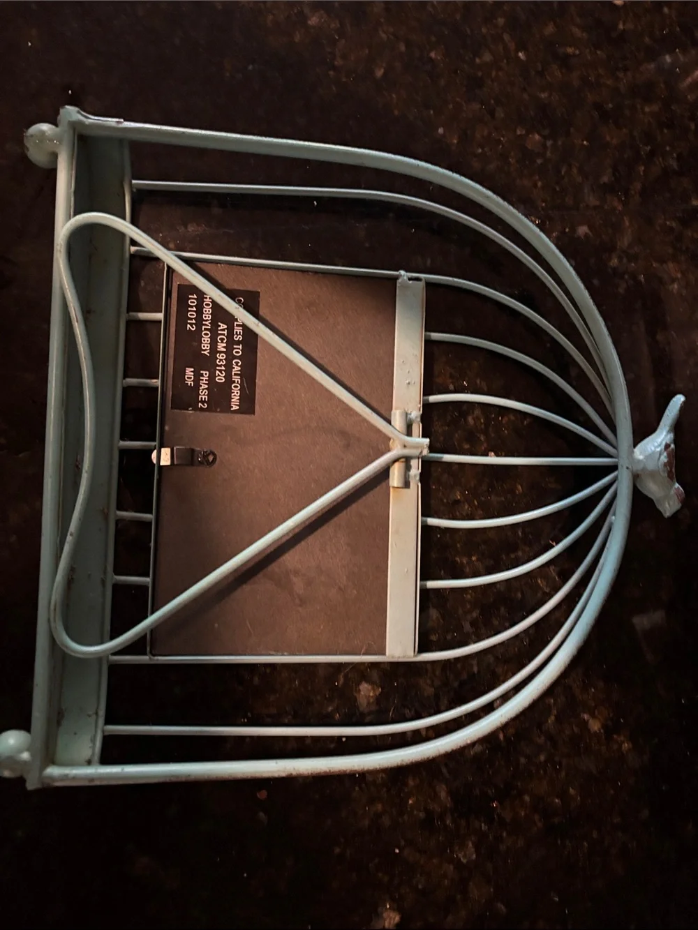 Rustic Blue Birdcage Photo Frame
